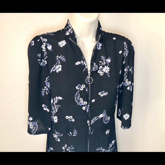 Black Floral Dress XS - Picture 5 of 6